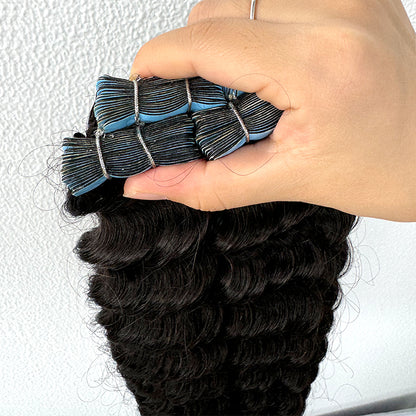 Deep wave Tape in Hair Extensions