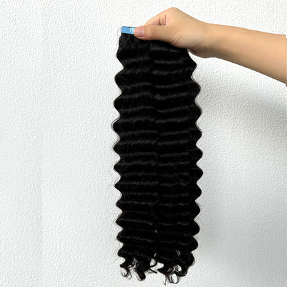 Deep wave Tape in Hair Extensions