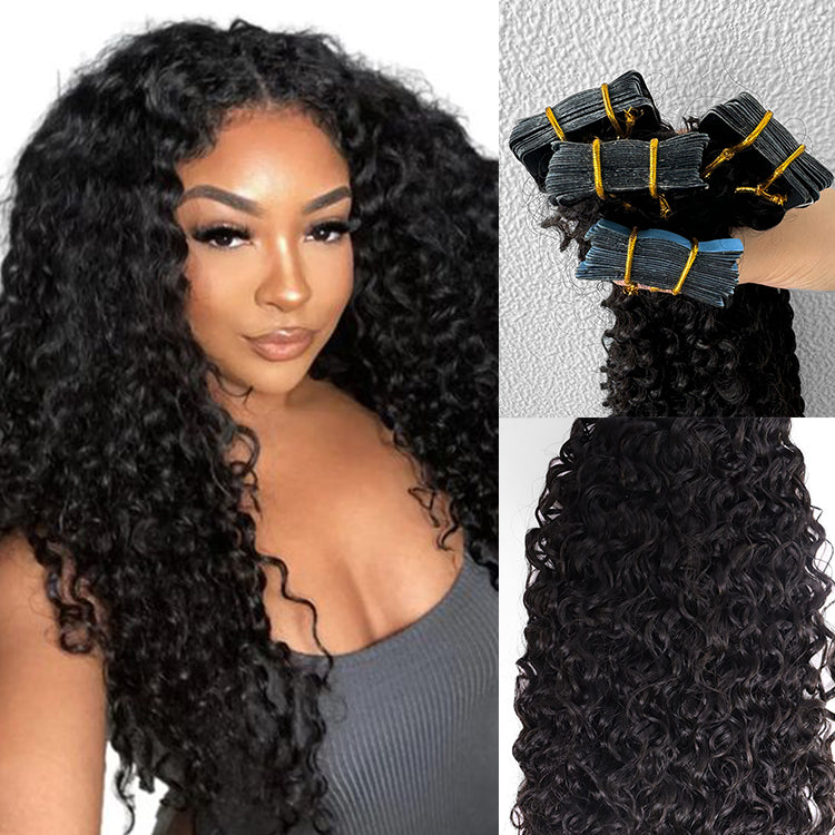 Eurasian Curly Tape in Hair Extensions