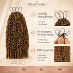 How to install Highlight 4/27 Burmese Curly crochet human hair extensions with crochet hook