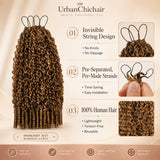 How to install Highlight 4/27 Burmese Curly crochet human hair extensions with crochet hook