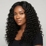 (3Bundles+5X5 HD Closure) Raw Indian Curly Hair Bundles Double Drawn