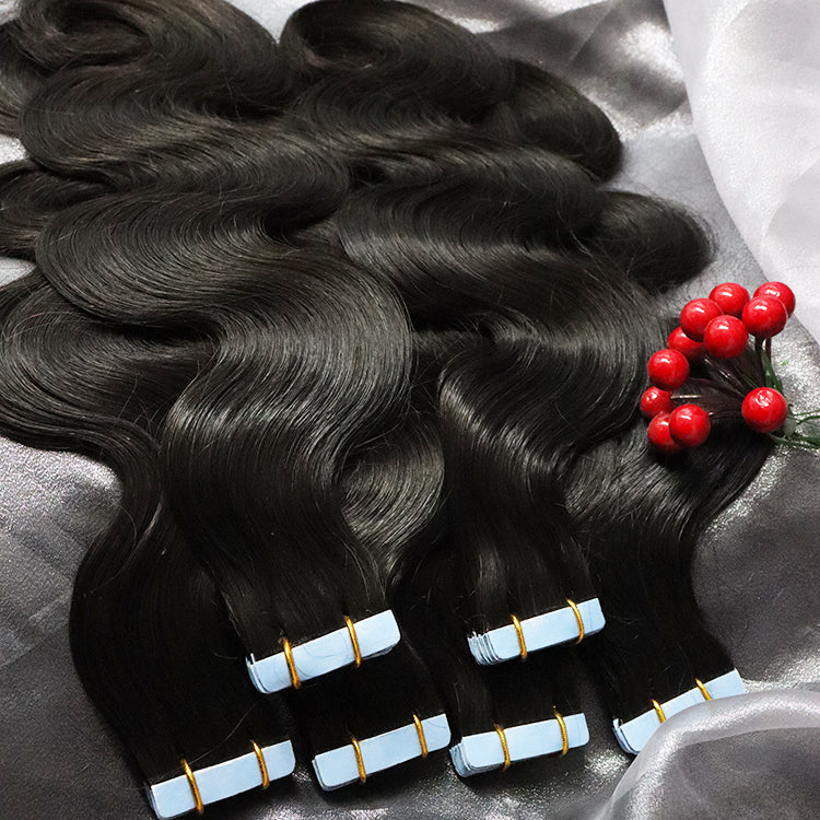 Body Wave Tape in Hair Extensions Virgin Human Hair Body Wave