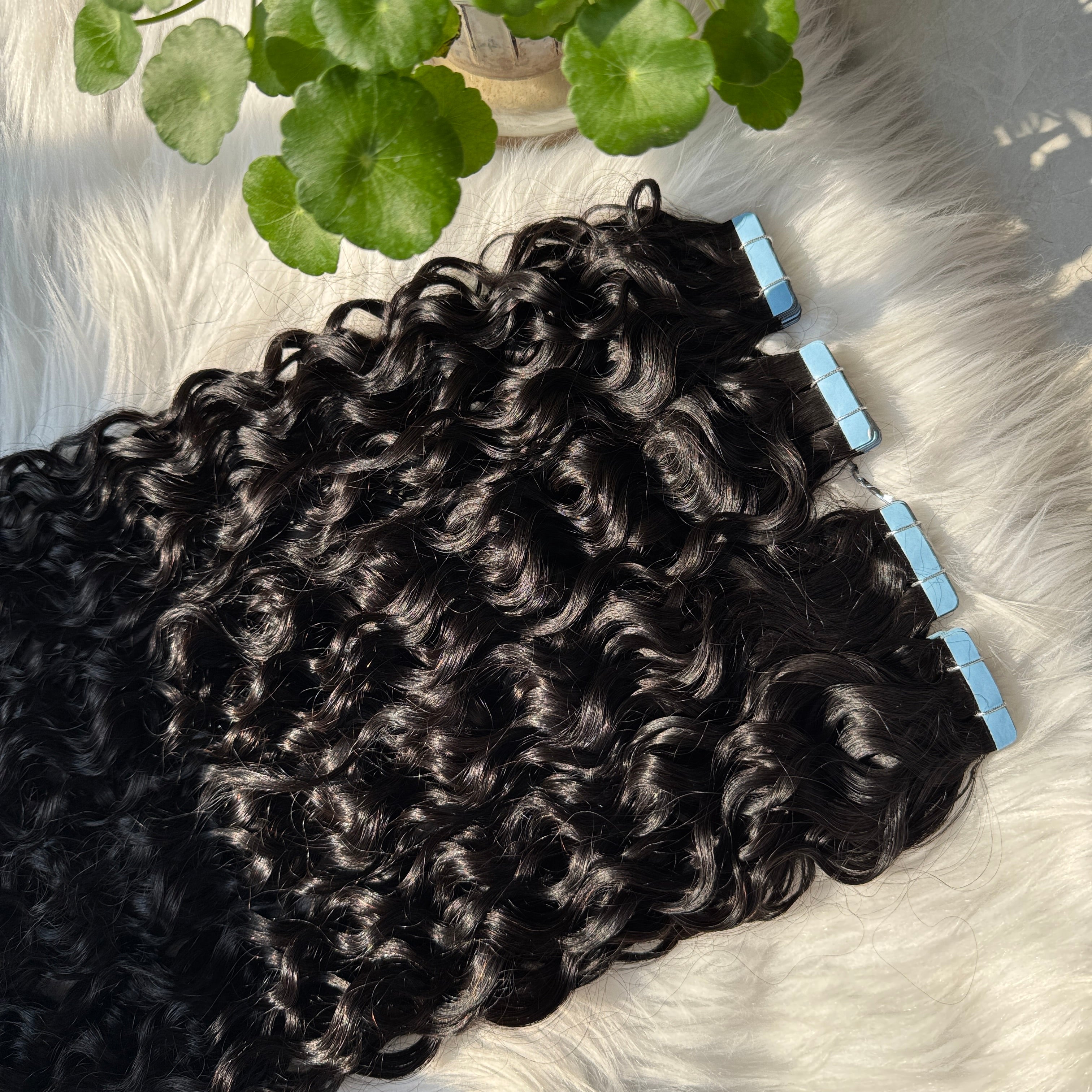 Water Wave Tape In Hair Extensions Double Drawn