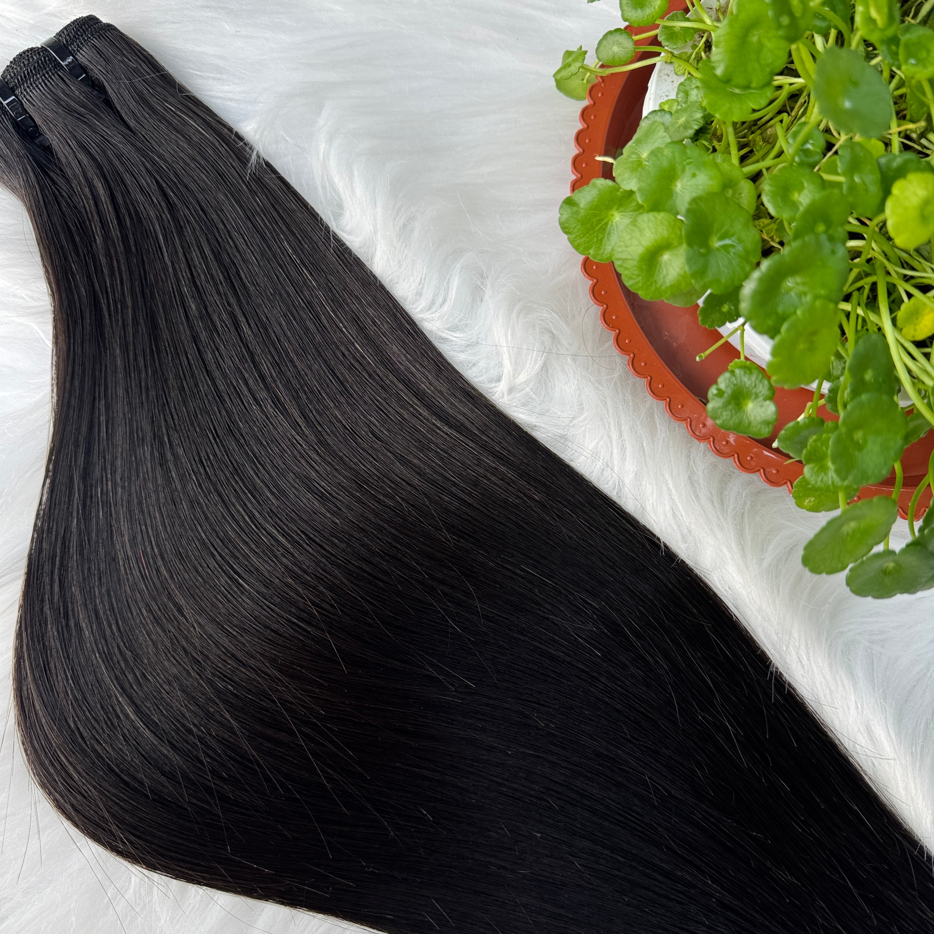 (3 Bundles Deal) Raw Bone Straight Hair Bundles Double Drawn