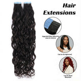 Natural Wave Tape In Hair Extensions Double Drawn