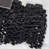 (3 Bundles Deal) Raw Indian Curly Bundles Double Drawn