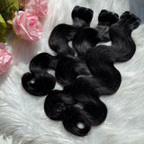 (3 Bundles Deal) Raw Body Wave Hair Bundles Double Drawn