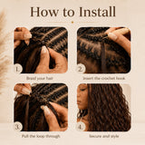 Two #4 Chocolate Brown Body Wave Crochet Human Hair bundles on beige satin background