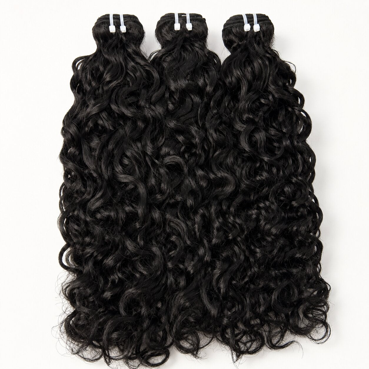 UrbanChichair 3 bundles deal Virgin Natural Wave human hair bundles in natural black color with full shiny waves and double drawn thickness.
