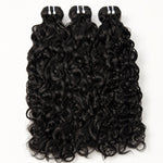 UrbanChichair 3 bundles deal Virgin Natural Wave human hair bundles in natural black color with full shiny waves and double drawn thickness.