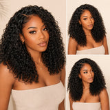 UrbanChichair Feather Crochet Human Hair benefits infographic highlighting pre-separated strands, invisible string design, and 100% virgin human hair.