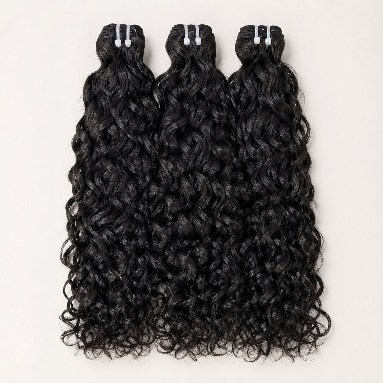 UrbanChichair Raw Natural Wave Bundles Double Drawn 3 bundles deal in natural black color with soft glossy wave texture