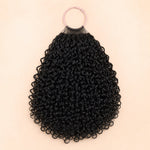 UrbanChichair natural black Ramen Curl human hair crochet extensions displayed on a blush pink ring