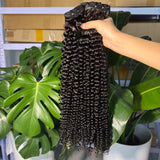 (3 Bundles Deal) Virgin Kinky Curly Bundles Double Drawn