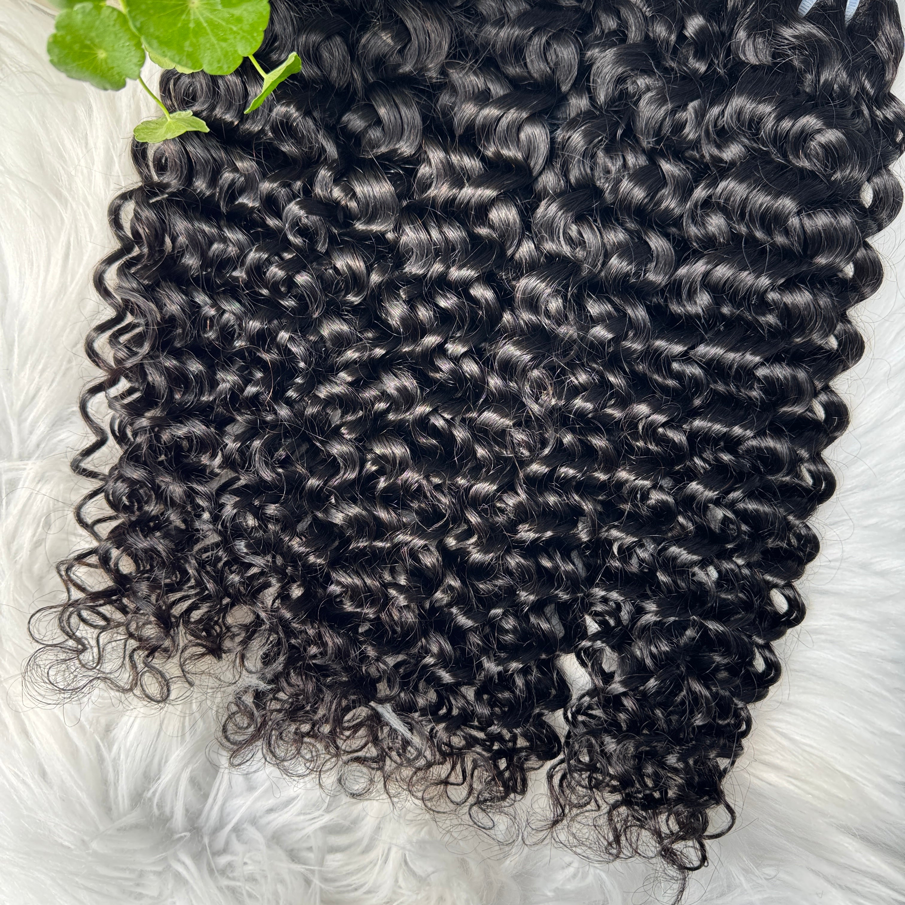 (3Bundles+5X5 HD Closure) Virgin Water Wave Hair Bundles Double Drawn