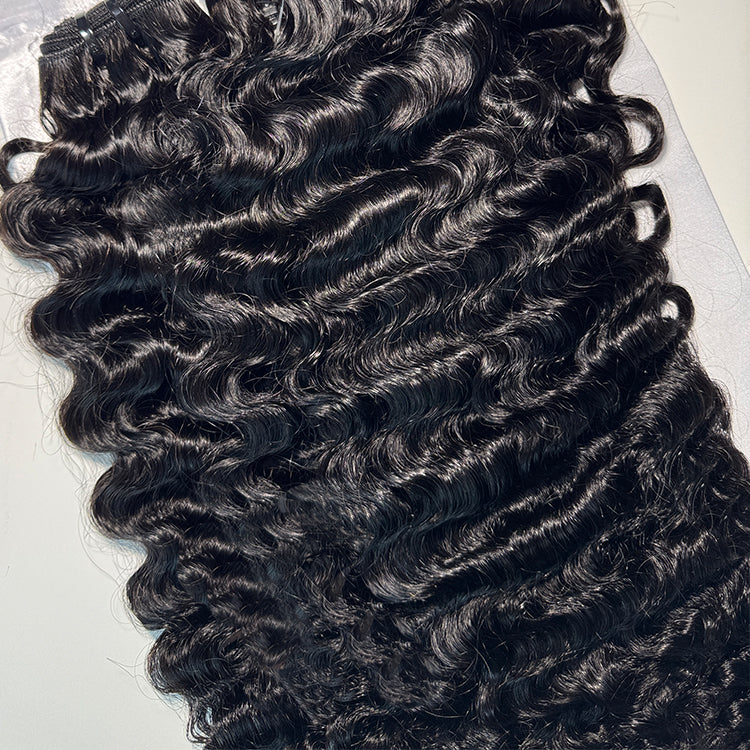 (3 Bundles Deal) Raw Indian Curly Bundles Double Drawn