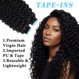 Water Wave Tape In Hair Extensions Double Drawn