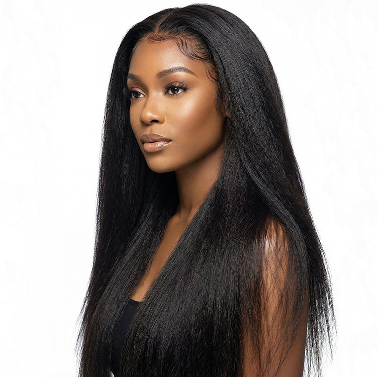 (3 Bundles Deal) Virgin Yaki Straight Bundles Double Drawn