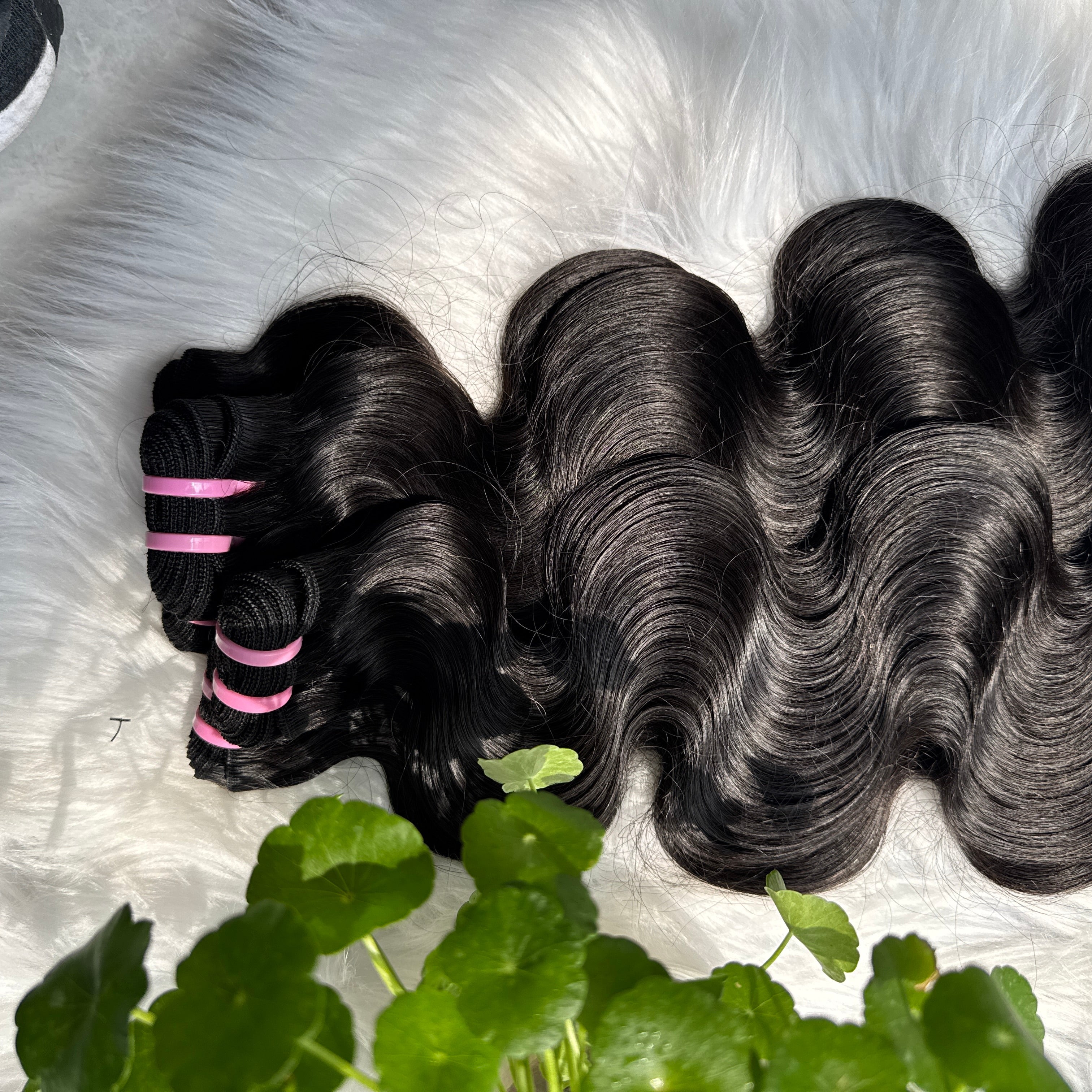 (3Bundles+5X5 HD Closure) Virgin Body Wave Hair Bundles Double Drawn