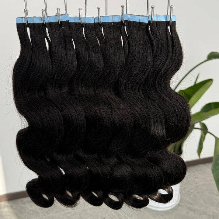 body wave tape ins hair extensions human hair