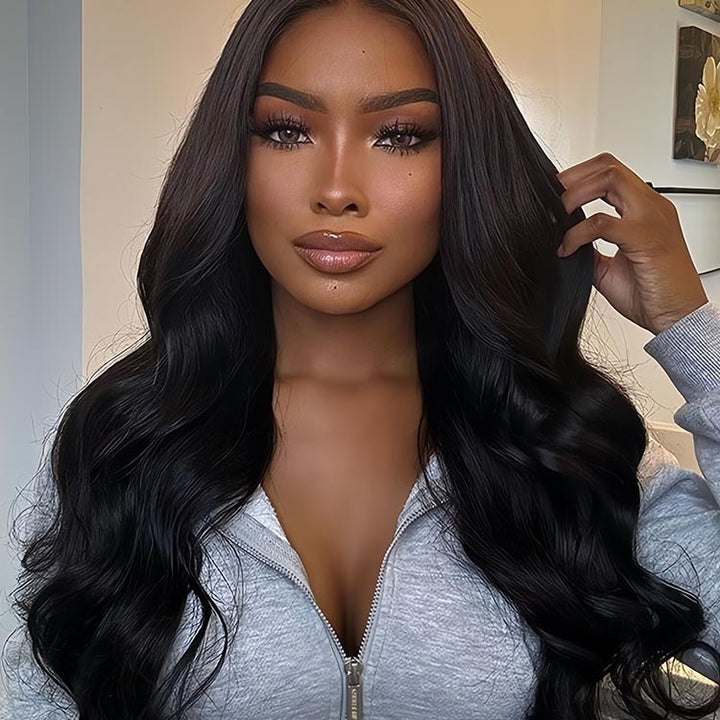 Body Wave Virgin Human Hair 13x4 Transparent Lace Full Frontal Glueless Wigs - URBAN CHIC HAIR