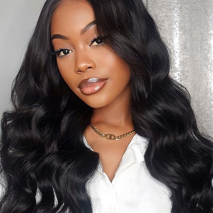 Body Wave Virgin Human Hair 13x6 Transparent Lace Full Frontal Glueless Wigs - URBAN CHIC HAIR