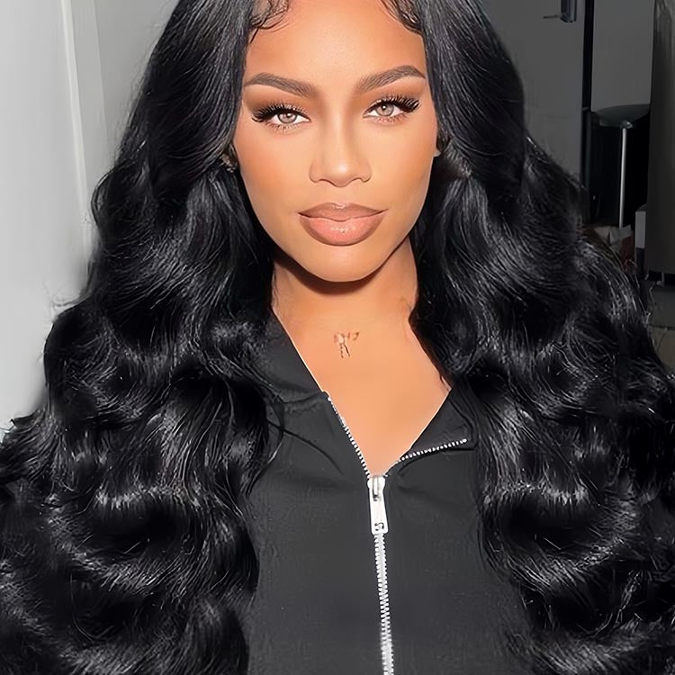 Body Wave Virgin Human Hair 5x5 Transparent Lace Closure Glueless Wigs