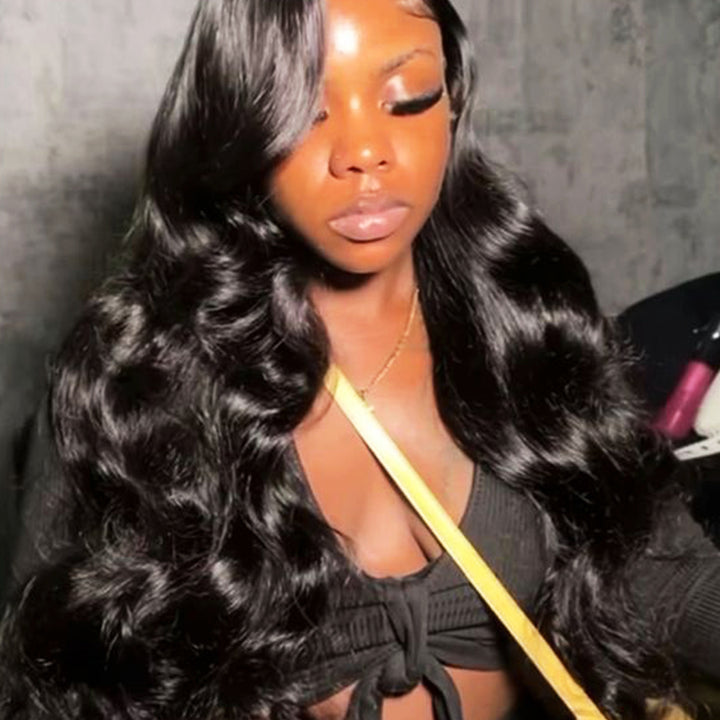 Body Wave Virgin Human Hair 13x6 Transparent Lace Full Frontal Glueless Wigs - URBAN CHIC HAIR