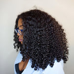 Burmese curly Virgin Human hair 5x5 Transparent Lace Closure Glueless Wigs - URBAN CHIC HAIR