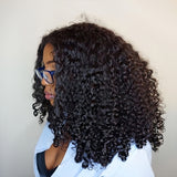 Burmese curly Virgin Human hair 5x5 Transparent Lace Closure Glueless Wigs - URBAN CHIC HAIR
