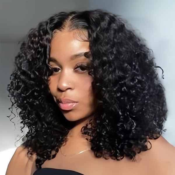 Burmese curly Virgin Human hair 5x5 Transparent Lace Closure Glueless Wigs - URBAN CHIC HAIR