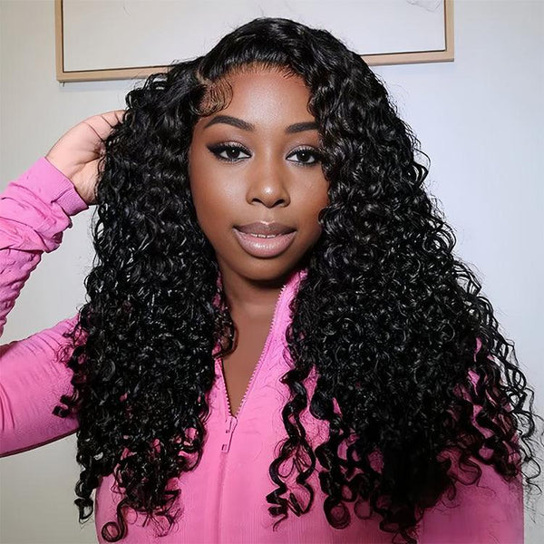 Burmese curly Virgin Human hair 13x4 HD Lace Full Frontal Glueless Wigs - URBAN CHIC HAIR