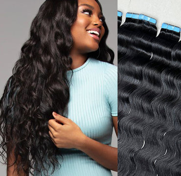 Cambodian Wavy Tape in Hair Extensions