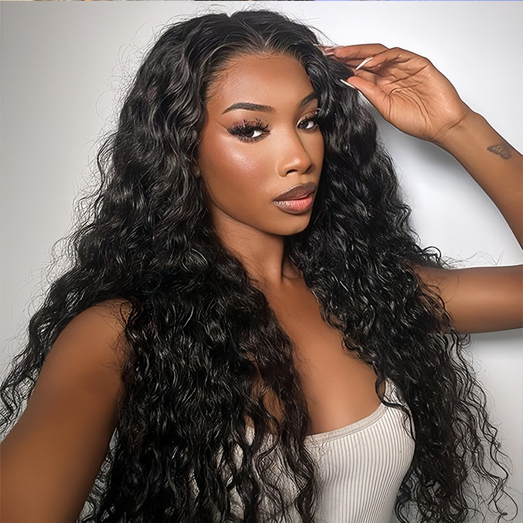 Cambodian Wavy Virgin Human hair 5x5 HD Lace Closure glueless Wigs