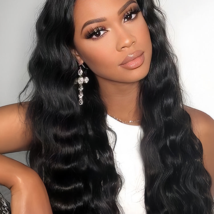 Cambodian Wavy Virgin Human hair 5x5 HD Lace Closure glueless Wigs