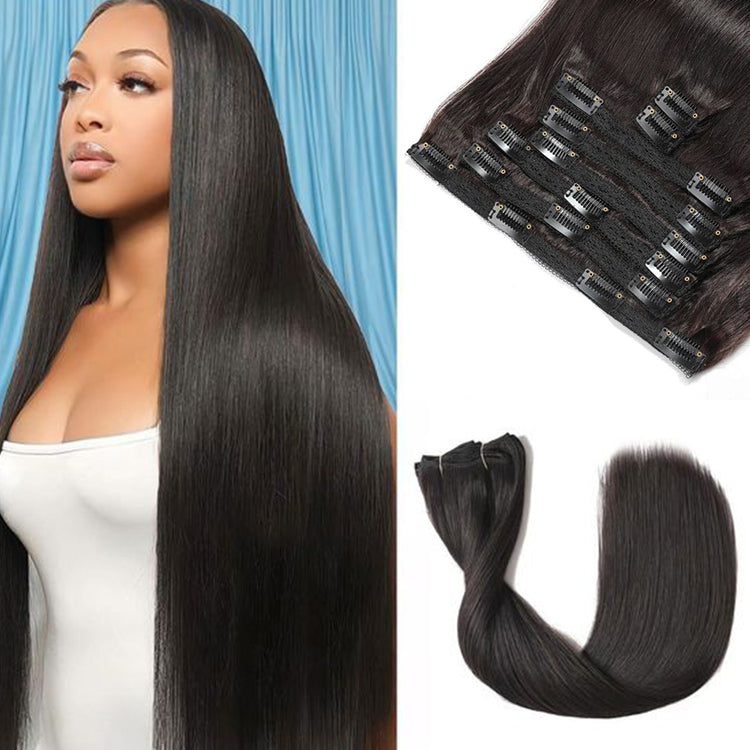 Clip in Hair Extension Straight Virgin Human Hair