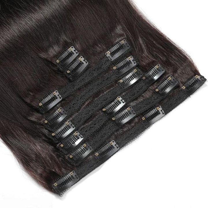 Clip in Hair Extension Straight Virgin Human Hair - URBAN CHIC HAIR