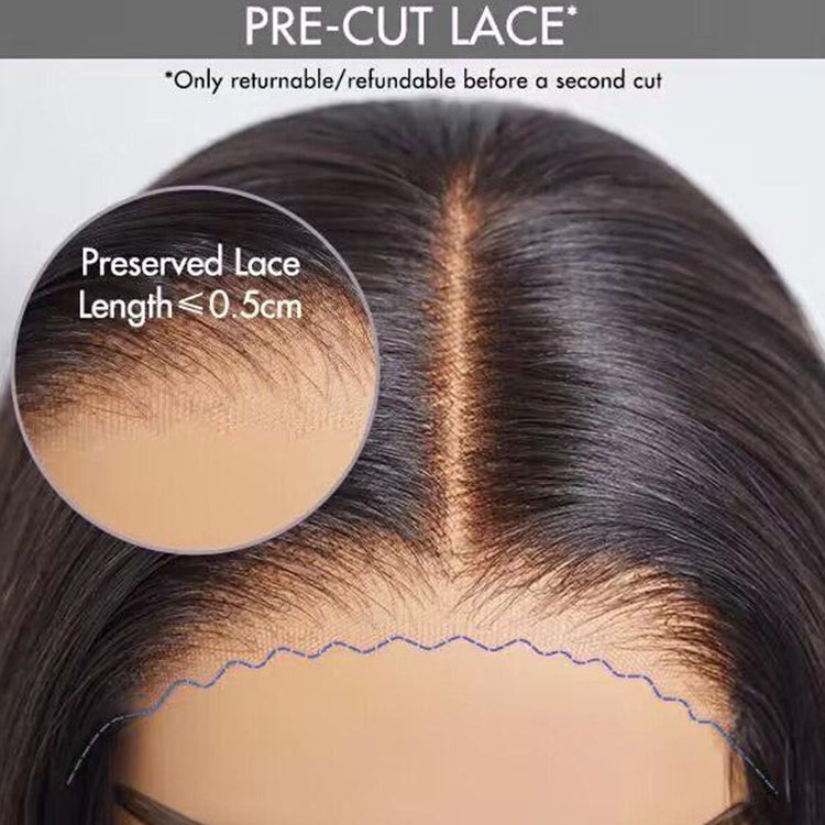 Straight Virgin Human hair 5x5 HD Lace Closure Glueless wigs