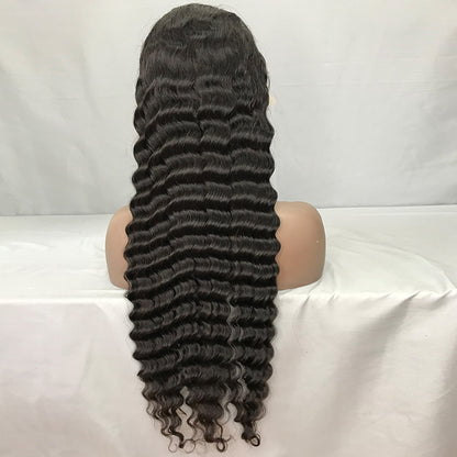 clueless deep wave human hair wig