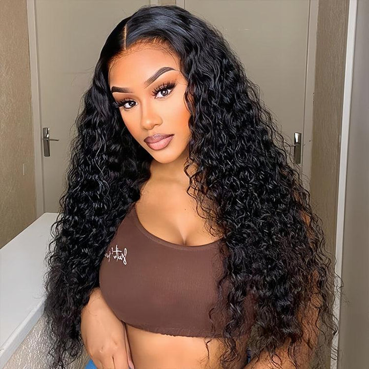 Deep curly Virgin Human hair 13x4 HD Full Frontal glueless Wigs - URBAN CHIC HAIR