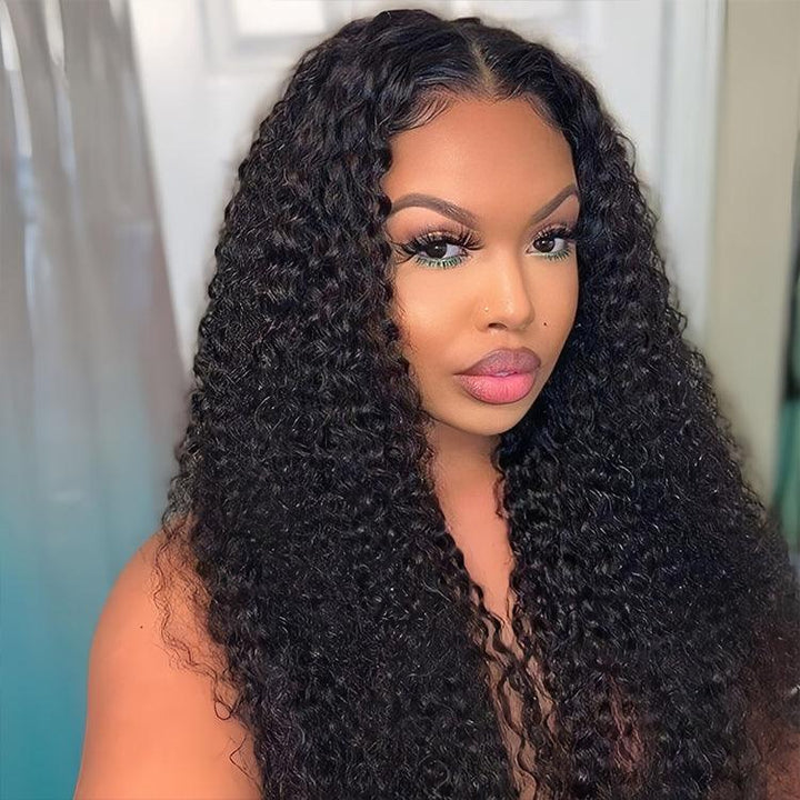 Deep curly Virgin Human hair 5x5 HD Lace Closure glueless Wigs - URBAN CHIC HAIR