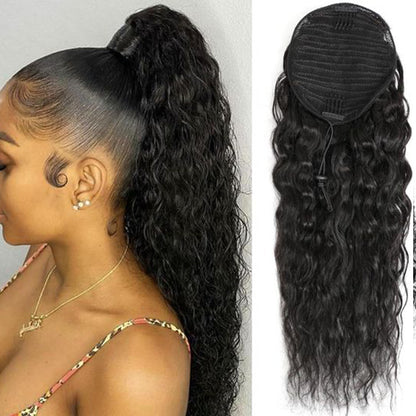 natural wave Drawstring Ponytail Hair extensions