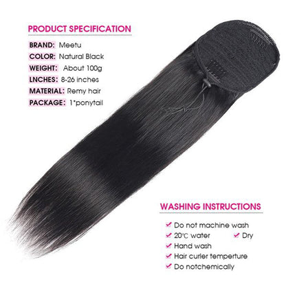 straight Drawstring Ponytail Hair extensions