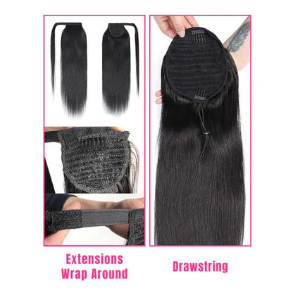 body wave Drawstring Ponytail Hair Extensions Human Hair