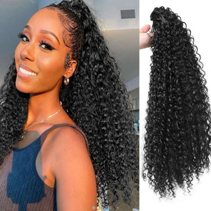 deep curly Drawstring Ponytail  Hair Extensions