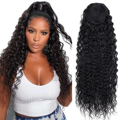 water wave Drawstring Ponytail Hair extensions