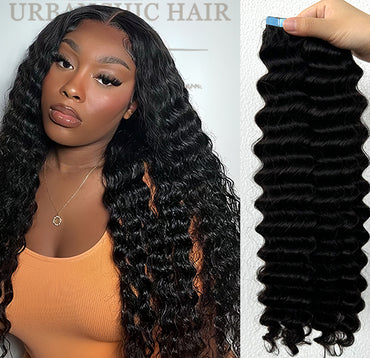 Deep wave Tape in Hair Extensions