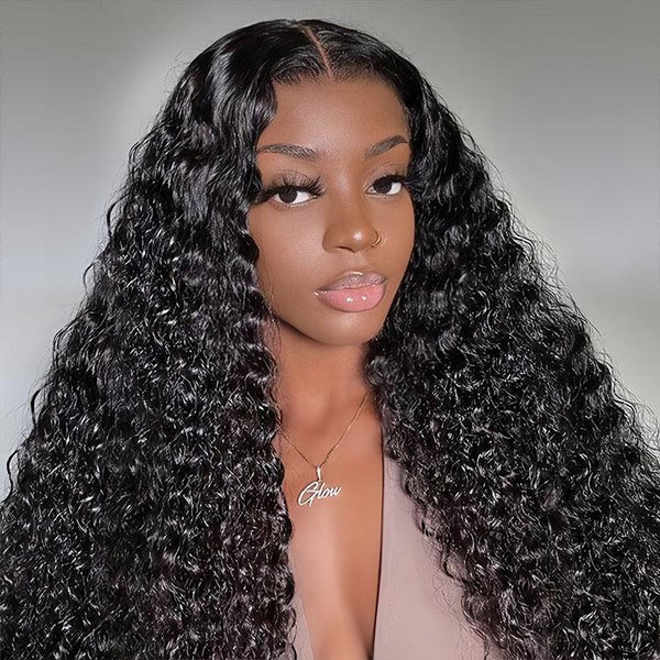 Eurasian curly Virgin Human hair 13x4 HD Lace Full Frontal glueless Wigs - URBAN CHIC HAIR