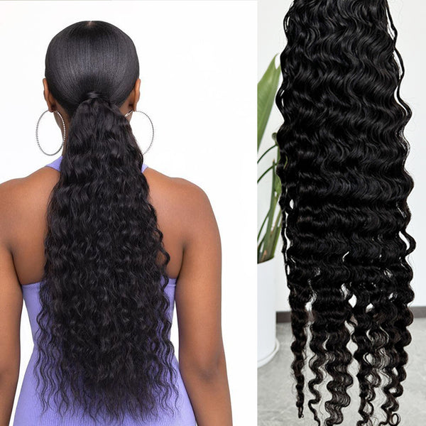 indian wave Velcro Ponytail Hair Extensions